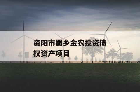 资阳市蜀乡金农投资债权资产项目