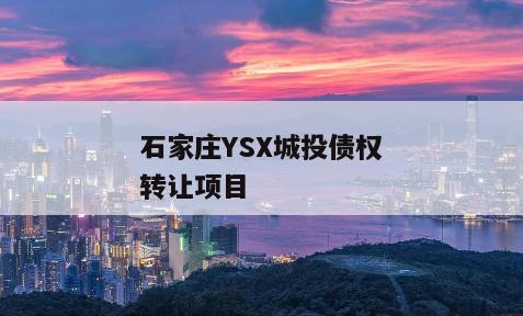 石家庄YSX城投债权转让项目