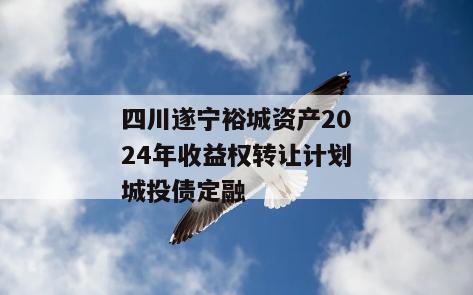 四川遂宁裕城资产2024年收益权转让计划城投债定融