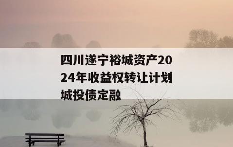 四川遂宁裕城资产2024年收益权转让计划城投债定融