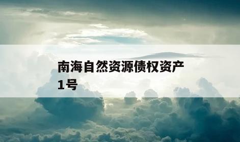 南海自然资源债权资产1号