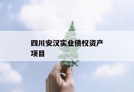 四川安汉实业债权资产项目 四川安汉实业债权资产项目