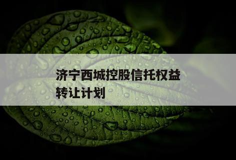 济宁西城控股信托权益转让计划