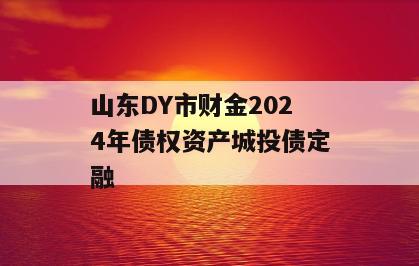 山东DY市财金2024年债权资产城投债定融